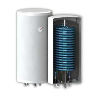Boiler soojuspumbale (seinale) 150L 520x1110 mm soojusvaheti 1,8 m2 + elektritenn 3 kW Sunsystem - BB150V_3KW