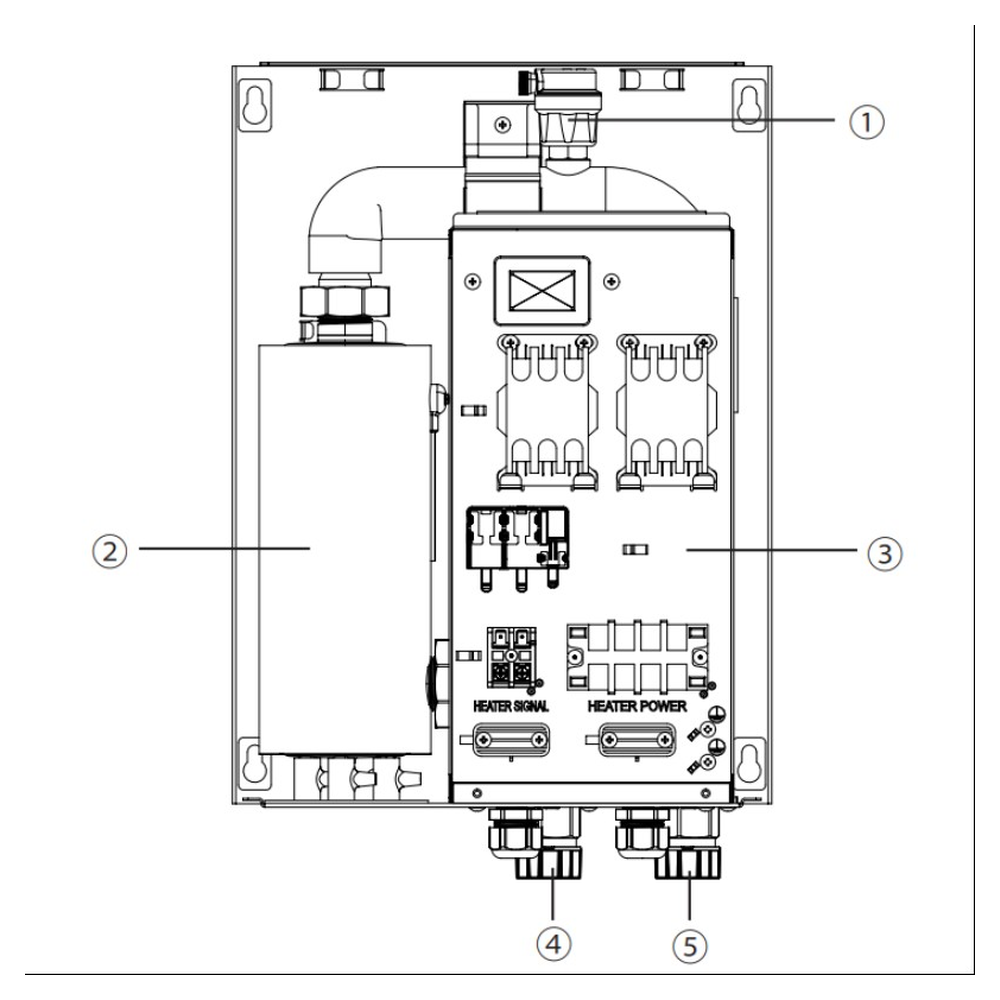 Samsung MHC-300FP väline elektriline lisaküttekeha 3 kW korpuses — joonis