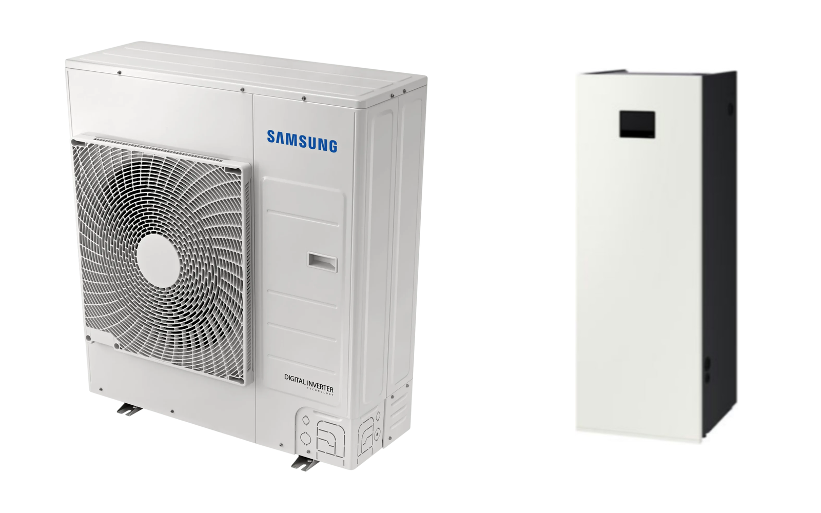 Samsung EHS Split R32 9 kW õhk-vesi soojuspump integreeritud 200 l tarbeveeboileriga, 1-faasiline (välisosa AE090CXEDEG/EU + siseosa AE200DNWSPG/EU)